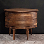 Прикроватный столик из дерева с 2-мя ящиками Moon Walnut Furniture варинант исполнения - 8 | Loft Concept в Уфе