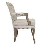 Кресло с изображением сакуры Aubrey Classical Armchair beige flax варинант исполнения - 1 | Loft Concept в Уфе