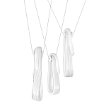 Подвесной светильник белого цвета с 3-мя изогнутыми плафонами Flow Loop варинант исполнения - 1 | Loft Concept в Уфе