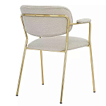 Стул Singer Chair с подлокотниками серый на золотистых ножках варинант исполнения - 3 | Loft Concept в Уфе