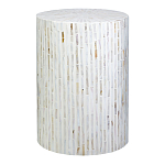 Столик с инкрустацией с перламутровым узором Dominic White варинант исполнения - 1 | Loft Concept в Уфе