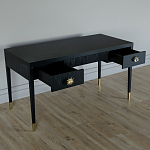 Письменный стол Elsa Dreams Black Шпон дерево с двумя ящиками варинант исполнения - 3 | Loft Concept в Уфе