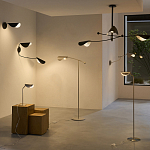 Торшер с поворотным плафоном Aracea Beige Floor Lamp варинант исполнения - 2 | Loft Concept в Уфе