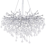 Люстра с хрустальными подвесками капли серебро Droplet Silver Chandelier 15 варинант исполнения - 1 | Loft Concept в Уфе