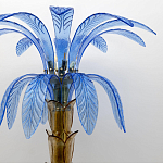 Торшер Glass Decorated Palm Floor Lamp Blue Листья Пальмы  варинант исполнения - 3 | Loft Concept в Уфе