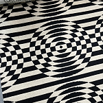 Мебельная ткань Жаккард черно-белый принт 145 см T3-78 варинант исполнения - 1 | Loft Concept в Уфе