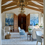 Обои ручная роспись Le Brésil Mer Bleue варинант исполнения - 4 | Loft Concept в Уфе