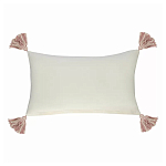 Чехол на подушку с кисточками и вышивкой птиц Ethnic mix Birds Rect варинант исполнения - 4 | Loft Concept в Уфе