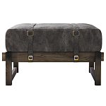 Пуф Duncan винтажная черная кожа  варинант исполнения - 1 | Loft Concept в Уфе