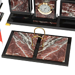 Настольный письменный набор из креноида и змеевика на бронзовых ножках Marble Accessory варинант исполнения - 3 | Loft Concept в Уфе