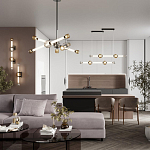 Светодиодное бра Rovelly Black 67 см варинант исполнения - 4 | Loft Concept в Уфе