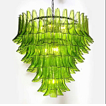 Люстра из семи ярусов зеленого стекла Independence варинант исполнения - 8 | Loft Concept в Уфе