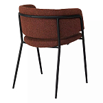 Стул полукруглый мягкий с буклированной обивкой Chair with Boucle Upholstery варинант исполнения - 7 | Loft Concept в Уфе