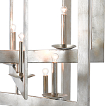 Люстра серебряная из пересекающихся квадратных элементов Intersecting Squares  варинант исполнения - 1 | Loft Concept в Уфе