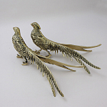 Статуэтка бронзовая пара Фазаны золотые Bronze Birds варинант исполнения - 2 | Loft Concept в Уфе