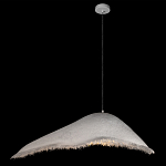 Подвесной светильник с асимметричным волнообразным абажуром и фактурной бахромой по краю Tactile Line варинант исполнения - 13 | Loft Concept в Уфе