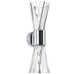 Бра с декором в виде хрустальных и металлических трубочек Nembus Glass Chrome Wall Lamp варинант исполнения - 1 | Loft Concept в Уфе
