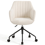 Вращающееся кресло с обивкой букле Boucle Office Chair варинант исполнения - 2 | Loft Concept в Уфе