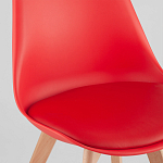 Стул с основой из пластика и мягким сиденьем Arvika Red варинант исполнения - 7 | Loft Concept в Уфе