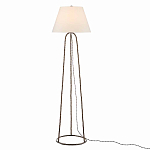 Торшер с конусовидным тканевым абажуром и фактурным каркасом Industrial Profile варинант исполнения - 1 | Loft Concept в Уфе