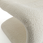 Кресло изогнутое с обивкой из ткани букле Smooth Bend Boucle Chair варинант исполнения - 5 | Loft Concept в Уфе