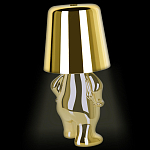 Настольная лампа фигурная золотого цвета с гладким абажуром Высота 19 см Sophia варинант исполнения - 7 | Loft Concept в Уфе