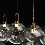 Люстра с 7-ю плафонами из прозрачного стекла в форме шара Orb Cascade  варинант исполнения - 7 | Loft Concept в Уфе