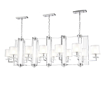 Люстра прямоугольной формы с 12-ю цилиндрическими плафонами из стекла Laurent варинант исполнения - 4 | Loft Concept в Уфе