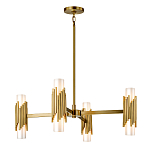 Люстра цвета латунь с 4-мя матовыми цилиндрическими плафонами Elstead Lighting варинант исполнения - 2 | Loft Concept в Уфе