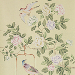 Обои ручная роспись Askew Verdigris  варинант исполнения - 1 | Loft Concept в Уфе