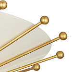 Потолочный светильник в форме конуса с каркасом золотого цвета и тканевым абажуром Inspiration in Light варинант исполнения - 1 | Loft Concept в Уфе