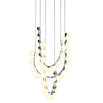 Люстра подвесная светодиодная с круглыми плафонами белого цвета PEARLS Suspension 39  варинант исполнения - 1 | Loft Concept в Уфе