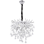 Люстра с хрустальными подвесками капли серебро Droplet Silver Chandelier 5 варинант исполнения - 2 | Loft Concept в Уфе