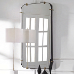 Зеркало настенное в черной металлической раме Mirror Cardinal варинант исполнения - 5 | Loft Concept в Уфе