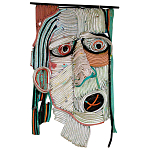 Арт-Объект плетеный из нитей большой портрет Joana Schneider  варинант исполнения - 3 | Loft Concept в Уфе