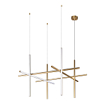 Люстра с 6-ю цилиндрическими плафонами на тонких тросах Trumpet tube варинант исполнения - 2 | Loft Concept в Уфе