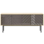 Длинная тумба с зеркальным декором Serena варинант исполнения - 7 | Loft Concept в Уфе