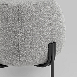 Пуф в ткани букле серого цвета Pikelet варинант исполнения - 3 | Loft Concept в Уфе