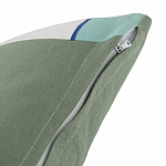 Подушка декоративная хлопковая мятного цвета с абстрактным принтом Elysian Flow Breeze варинант исполнения - 4 | Loft Concept в Уфе