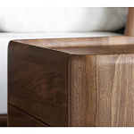 Прикроватный деревянный столик с 2-мя ящиками Moon Walnut Furniture варинант исполнения - 8 | Loft Concept в Уфе