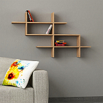 Полка фигурная подвесная цвета древесины HALIC BOOKCASE OAK варинант исполнения - 1 | Loft Concept в Уфе