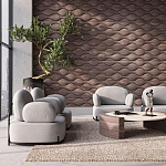 Гипсовая 3D панель с принтографией PM-108 варинант исполнения - 3 | Loft Concept в Уфе