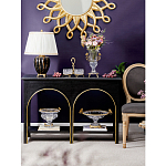 Чаша из прозрачного стекла с бронзовым ободком и фигурками бабочек Eden Garden варинант исполнения - 3 | Loft Concept в Уфе