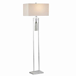 Торшер с прямоугольным тканевым абажуром на белом мраморном основании Silver Threads варинант исполнения - 4 | Loft Concept в Уфе