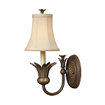 Бра с бежевым тканевым абажуром и декоративной чашей Hinkley варинант исполнения - 1 | Loft Concept в Уфе