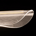 Люстра линейная с прозрачным волнообразным плафоном Wave Line варинант исполнения - 5 | Loft Concept в Уфе