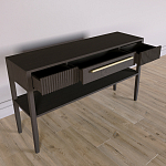 Дизайнерская Консоль с полкой и ящиком Primo Темный орех варинант исполнения - 6 | Loft Concept в Уфе