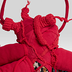 Настенный ковер разноцветный из одежды Heart варинант исполнения - 3 | Loft Concept в Уфе