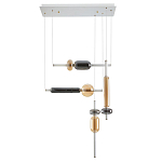 Люстра подвесная из металла и стекла Harmony of Strict Lines варинант исполнения - 1 | Loft Concept в Уфе