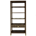 Стеллаж Elsa Dreams Walnut со стеклянными полками и ящиком варинант исполнения - 7 | Loft Concept в Уфе